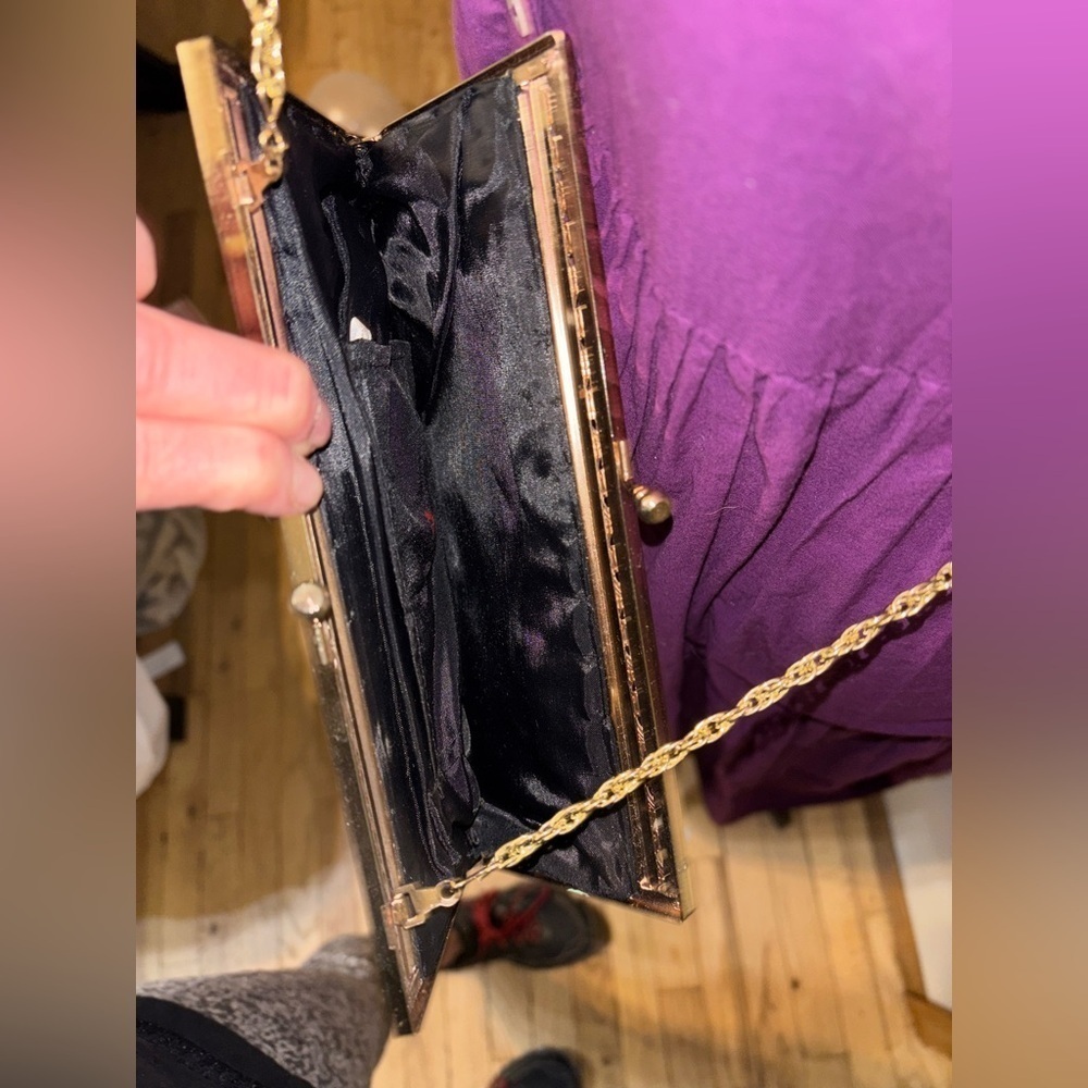 🔥Rare Vintage🔥 Stunning Mid Century Floral Glass Beaded Evening Clutch Purse - Picture 4 of 10